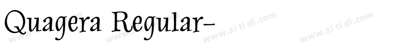 Quagera Regular字体转换
